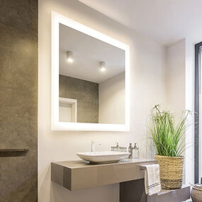 Silhouette Rectangle Lighted Mirror